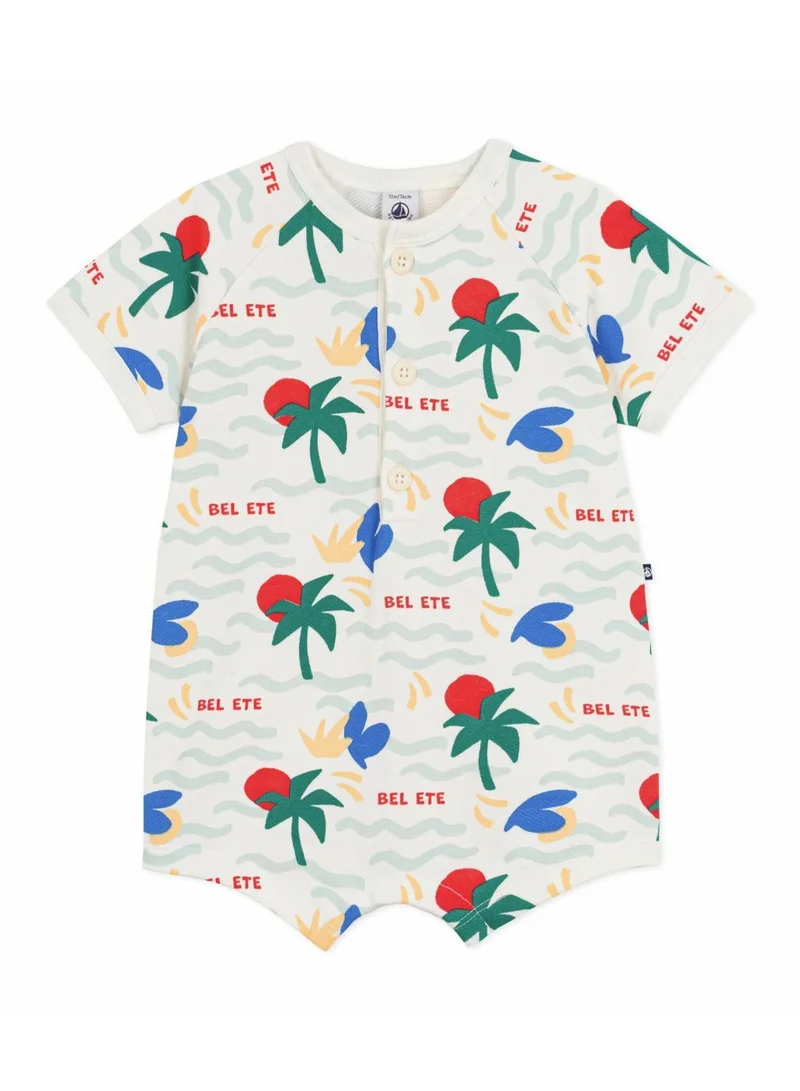 بيتي باتو Babies' short printed cotton playsuit